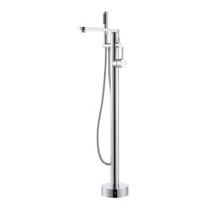 Double Lever Handles Freestanding Floor Mounted Tub Filler