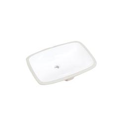 20 in. Retegular White Finish Ceramic Undermount Vanity Sink