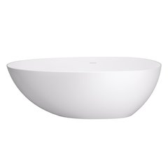 59" x 31" Solid Surface Soaking Bathtub and Integrated Overflow