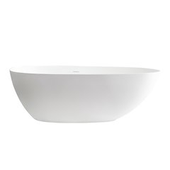 67" x 34" Solid Surface Soaking Bathtub and Integrated Overflow