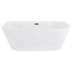 Satchi 67" x 32" Flatbottom Freestanding Acrylic Soaking Bathtub in Glossy White