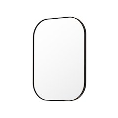 24x32" Rectangular Aluminum Framed in Matte Black Modern Bathroom Wall Mirror