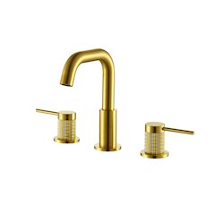 8. in Widespread 2-Handle Bathroom Faucet in Brushed Gold