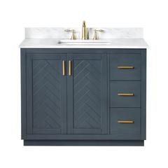 42" Single Bathroom Vanity Set in Classic Blue without Mirror