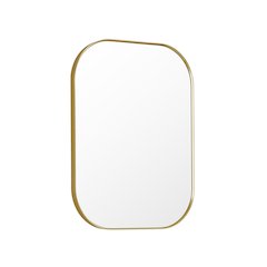 24x32" Rectangular Aluminum Framed in Brushed Gold Modern Bathroom Wall Mirror