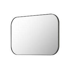 48x30" Rectangular Aluminum Framed in Gunmetal Modern Bathroom Wall Mirror