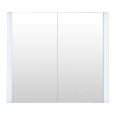 36"x32" Rectangular Bathroom Aluminum Mirror Medicine Cabinet