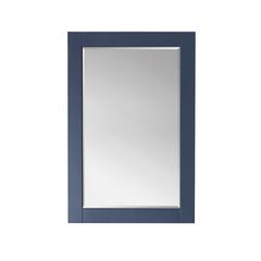 24" Rectangular Bathroom Wood Framed Wall Mirror in Royal Blue