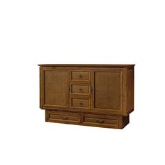 Kingston Queen Cabinet Bed Cherry Finish Free Standing Design Useable Top Surface