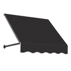 Awntech 3.375 ft Dallas Retro Fixed Awning Acrylic Fabric, Black