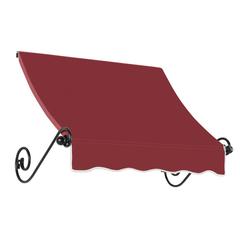Awntech 4.375 ft Charleston Fixed Awning Acrylic Fabric, Burgundy