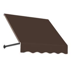 Awntech 4.375 ft Dallas Retro Fixed Awning Acrylic Fabric, Brown