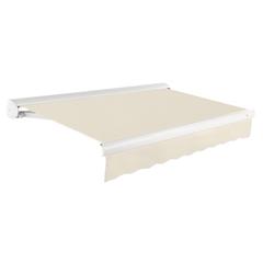 18' x 10' Full Cassette Right Motorized Patio Retractable Awning, Linen