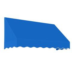 Awntech 8.375 ft San Francisco Fixed Awning Acrylic Fabric, Bright Blue