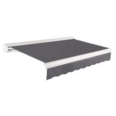 20' x 10' Full Cassette Right Motorized Patio Retractable Awning, Gunmetal
