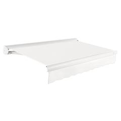 20' x 10' Full Cassette Right Motorized Patio Retractable Awning, White
