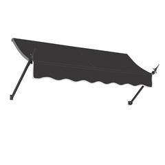 Awntech 7.375 ft New Orleans Fixed Awning Acrylic Fabric, Black