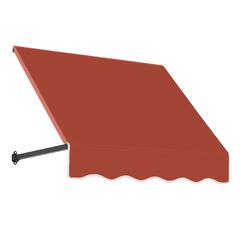 Awntech 4.375 ft Dallas Retro Fixed Awning Acrylic Fabric, Terracotta