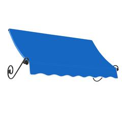 Awntech 8.375 ft Charleston Fixed Awning Acrylic Fabric, Bright Blue