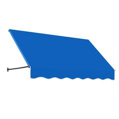 Awntech 5.375 ft Santa Fe Fixed Awning Acrylic Fabric, Bright Blue