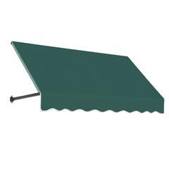 Awntech 6.375 ft Dallas Retro Fixed Awning Acrylic Fabric, Forest
