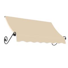 Awntech 5.375 ft Charleston Fixed Awning Acrylic Fabric, Tan