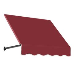 Awntech 4.375 ft Dallas Retro Fixed Awning Acrylic Fabric, Burgundy