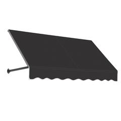 Awntech 5.375 ft Dallas Retro Fixed Awning Acrylic Fabric, Black