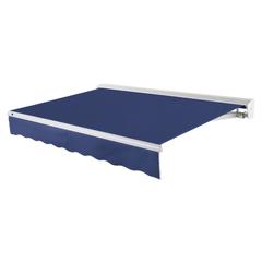 24' x 10' Destin Left Motor Left Motorized Patio Retractable Awning, Navy