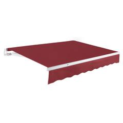 12' x 10' Maui Manual Manual Patio Retractable Awning Acrylic Fabric, Burgundy