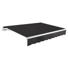 12' x 10' Maui Right Motor Right Motorized Patio Retractable Awning, Black