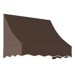 Awntech 4.375 ft Nantucket Fixed Awning Acrylic Fabric, Brown