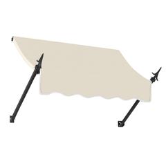 Awntech 4.375 ft New Orleans Fixed Awning Acrylic Fabric, Linen