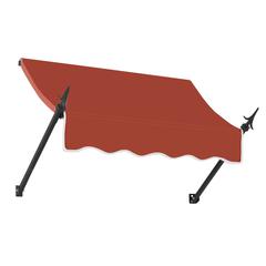Awntech 4.375 ft New Orleans Fixed Awning Acrylic Fabric, Terracotta