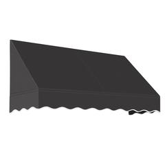 Awntech 6.375 ft San Francisco Fixed Awning Acrylic Fabric, Black