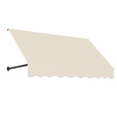 Awntech 10.375 ft Dallas Retro Fixed Awning Acrylic Fabric, Linen
