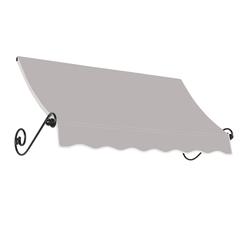 Awntech 7.375 ft Charleston Fixed Awning Acrylic Fabric, Gray