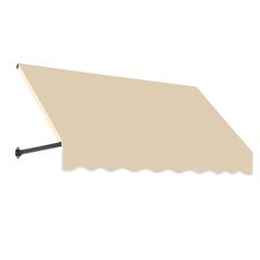 Awntech 6.375 ft Dallas Retro Fixed Awning Acrylic Fabric, Tan
