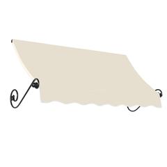 Awntech 5.375 ft Charleston Fixed Awning Acrylic Fabric, Linen