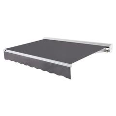 24' x 10' Destin Left Motor Left Motorized Patio Retractable Awning, Gunmetal