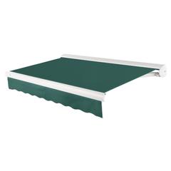 14' x 10' Full Cassette Left Motorized Patio Retractable Awning, Forest