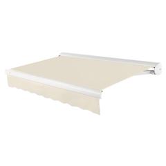 14' x 10' Full Cassette Left Motorized Patio Retractable Awning, Linen
