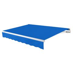 14' x 10' Maui Left Motor Left Motorized Patio Retractable Awning, Bright Blue