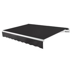 14' x 10' Maui Left Motor Left Motorized Patio Retractable Awning, Black