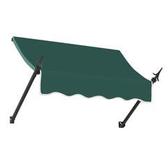 Awntech 3.375 ft New Orleans Fixed Awning Acrylic Fabric, Forest