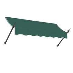 Awntech 6.375 ft New Orleans Fixed Awning Acrylic Fabric, Forest