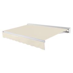 8' x 6.5' Destin Left Motor Left Motorized Patio Retractable Awning, Linen
