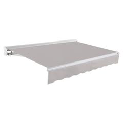 20' x 10' Destin Manual Manual Patio Retractable Awning Acrylic Fabric, Gray