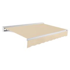 16' x 10' Destin Manual Manual Patio Retractable Awning Acrylic Fabric, Tan