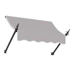 Awntech 4.375 ft New Orleans Fixed Awning Acrylic Fabric, Gray